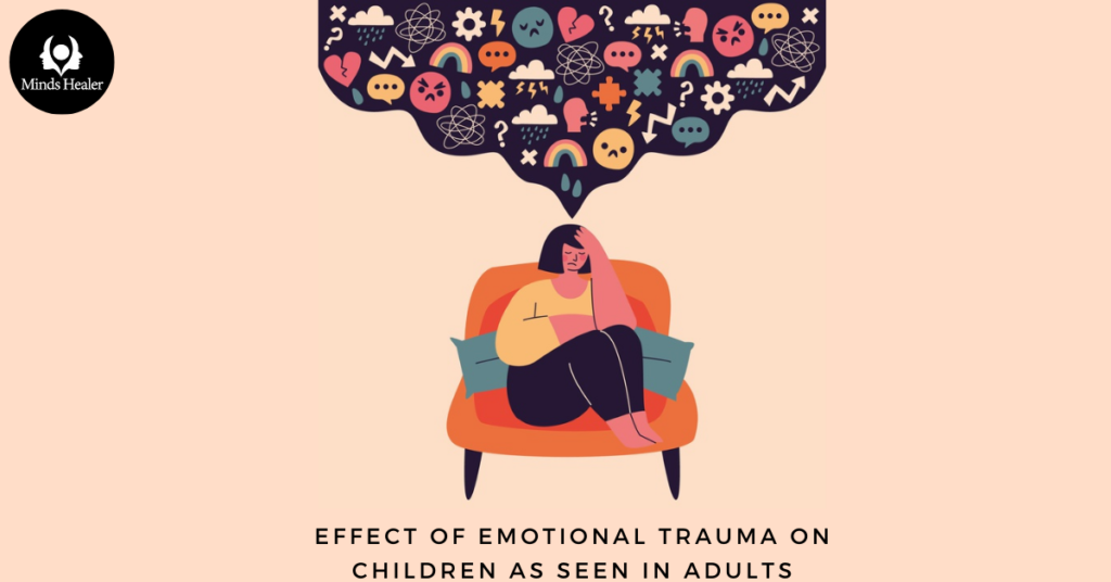 Pictorial representation of emotional trauma on children as seen in adults